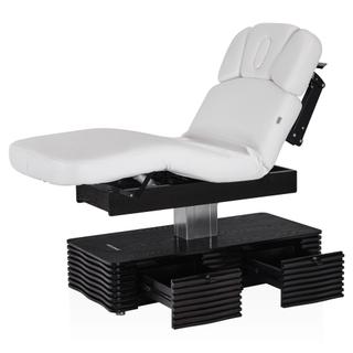 Электрический стационарный массажный стол NESS-C Salon-Walnut с электроприводом белый