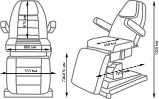 Кресло косметологическое Элегия-1 (АЛЬФА-06)