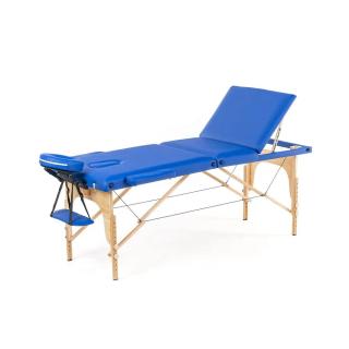 Массажный стол, деревянный, 3-х секционный MET Comfort W3, Синий