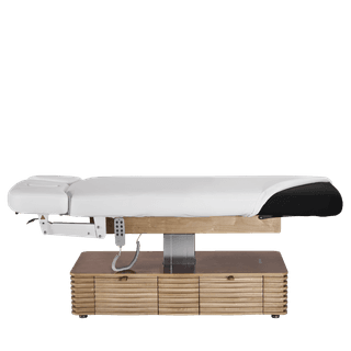 Электрический стационарный массажный стол Mizomed NESS-C Salon-Oak c электроприводом белый