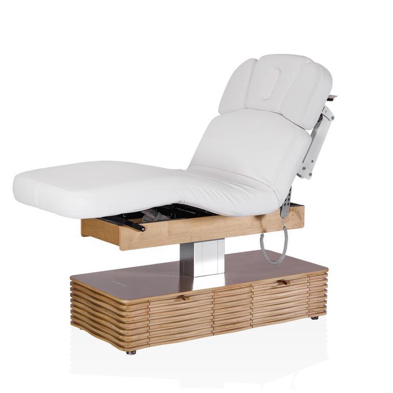 Электрический стационарный массажный стол Mizomed NESS-C Salon-Oak c электроприводом белый