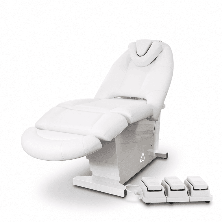 Электрическое косметологическое кресло "Прайм" с РУ, 1 мотор, Бежевый, Пульт