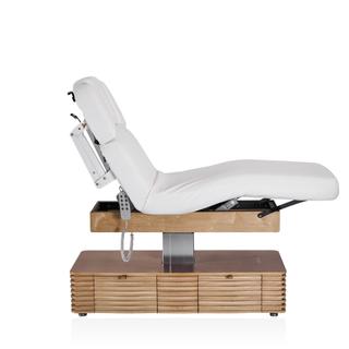 Электрический стационарный массажный стол NESS-C Salon-Oak c электроприводом белый
