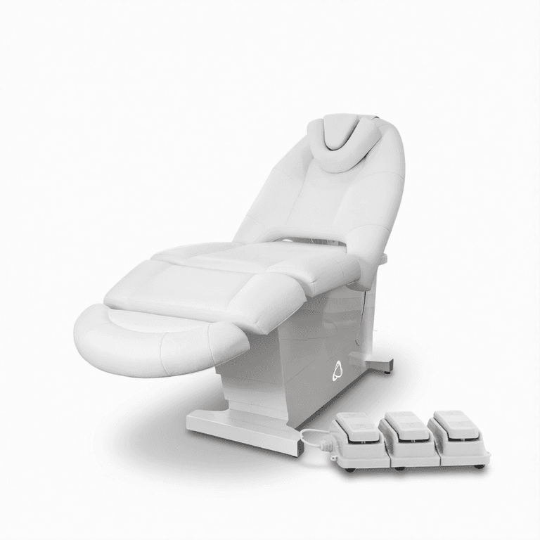 Электрическое косметологическое кресло "Прайм" с РУ, 1 мотор, Бежевый, Пульт