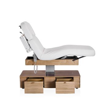 Электрический стационарный массажный стол NESS-C Salon-Oak c электроприводом белый