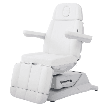 Педикюрное кресло SilverFox MZ 16033 с электроприводом, 3  мотора, Белый