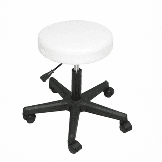 Стул мастера ПРИЗМА ЭКО, на колесиках, без спинки, белый