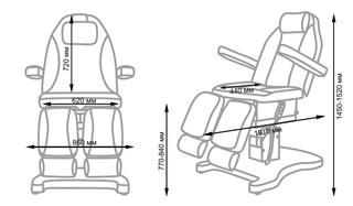 Педикюрное кресло Элегия-3В (ШАРМ-03), 3 мотора