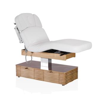 Электрический стационарный массажный стол NESS-C Salon-Oak c электроприводом белый