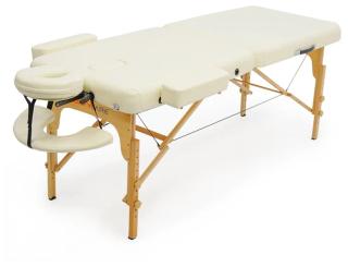 Массажный стол складной MET Comfort PRO 02, 2-х секционный, бук, кремовый