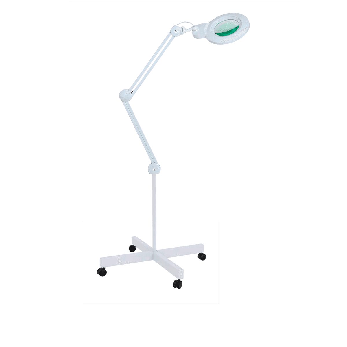 Лампа лупа Med-Mos 9006LED (9006LED-D-127) бестеневая, на штативе (FS1), со съёмной линзой и РУ