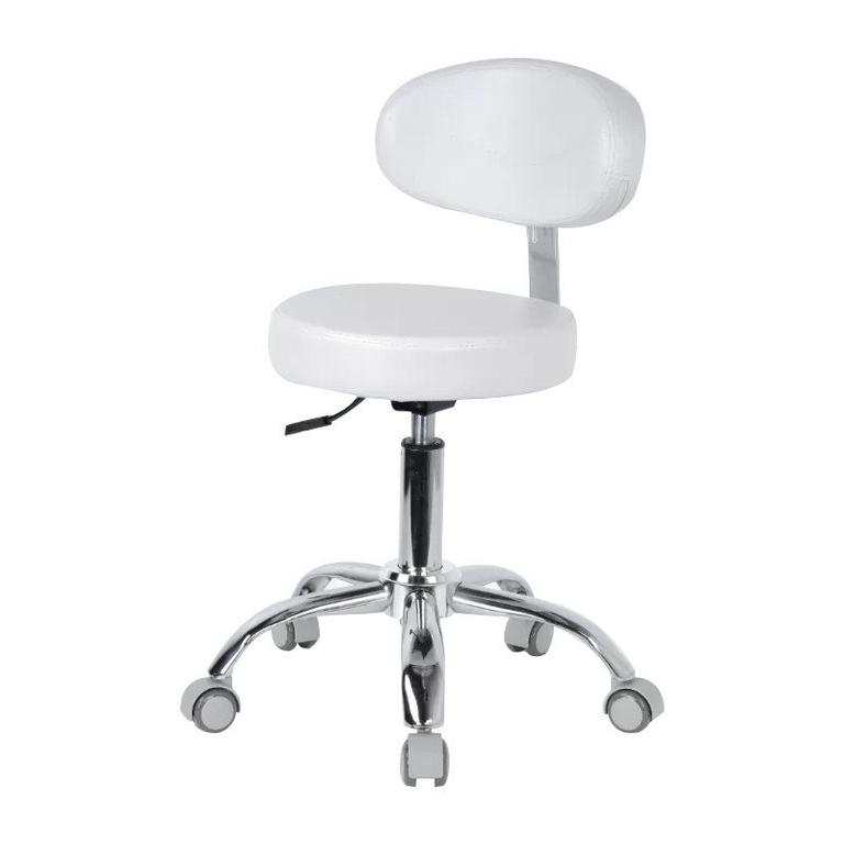 Стул мастера K23T на колесиках, со спинкой Белый