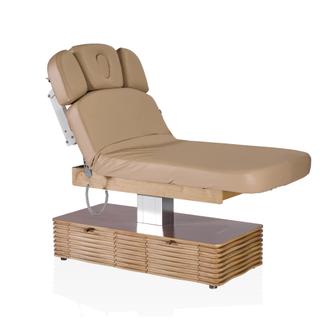 Электрический стационарный массажный стол Mizomed NESS-C Salon-Oak c электроприводом мокко бежевый