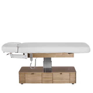 Электрический стационарный массажный стол Mizomed NESS-C Salon-Oak c электроприводом белый