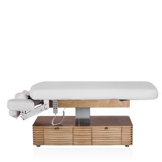 Электрический стационарный массажный стол Mizomed NESS-C Salon-Oak c электроприводом белый