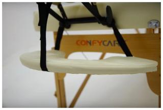 Массажный стол складной MET Comfort PRO 02, 2-х секционный, бук, кремовый