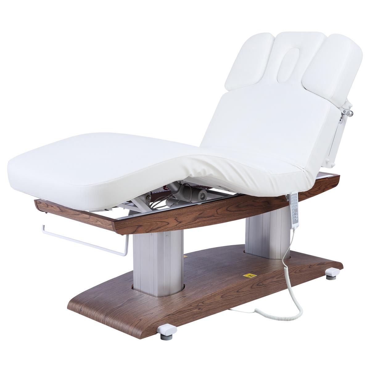 Массажный стационарный стол Mizomed MZ 2259H, с подогревом, белый/коричневый