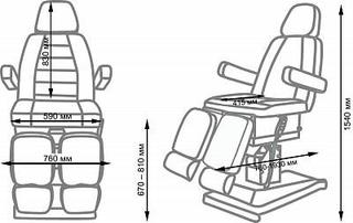 Педикюрное кресло Элегия-2В (Сириус-09)