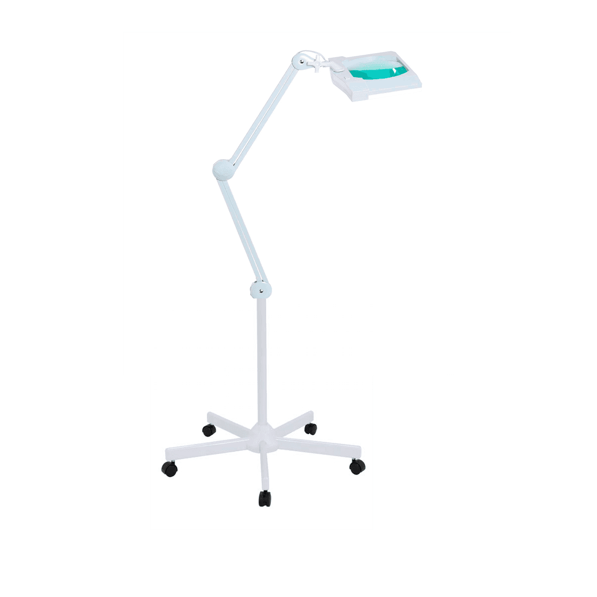 Лампа лупа Med-Mos 9002LED (9002LED-D) бестеневая, на штативе (FS2), с РУ, П-образная, увеличенная площадь обзора
