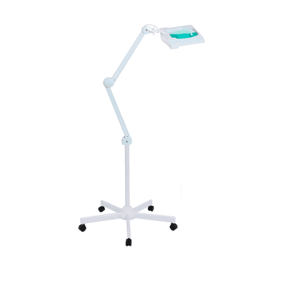 Лампа лупа Med-Mos 9002LED (9002LED-D) бестеневая, на штативе (FS2), с РУ, П-образная, увеличенная площадь обзора