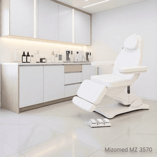 Косметологическое кресло Mizomed MZ 3570H с электроприводом, с подогревом, с ножными педалями