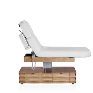 Электрический стационарный массажный стол NESS-C Salon-Oak c электроприводом белый