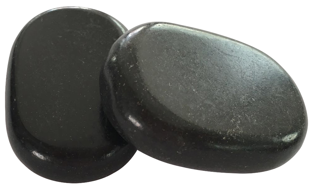 Набор массажных камней из базальта №18 (4 шт.) 9х7х1,7 см