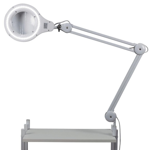 Лампа для косметологов и нейл-мастеров с увеличением, на струбцине (люминесцентная) - 1 