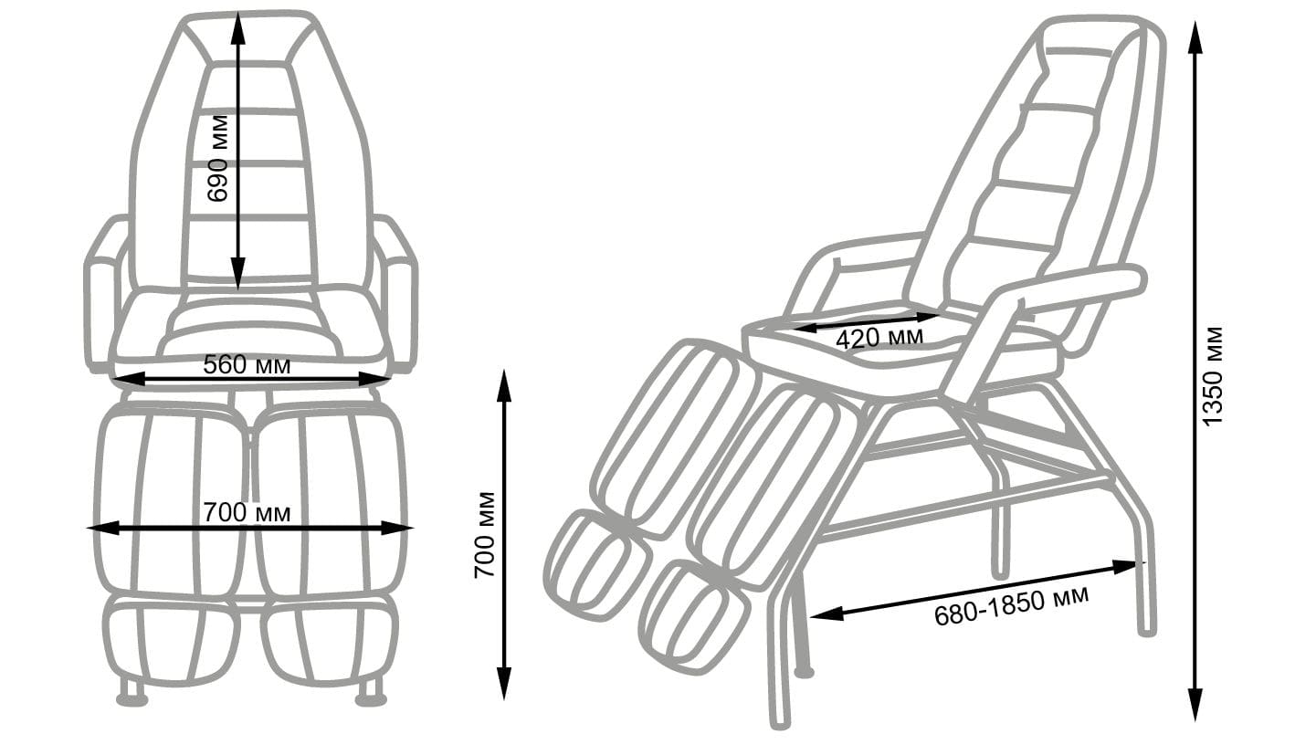 Педикюрное кресло СП Люкс - 3 