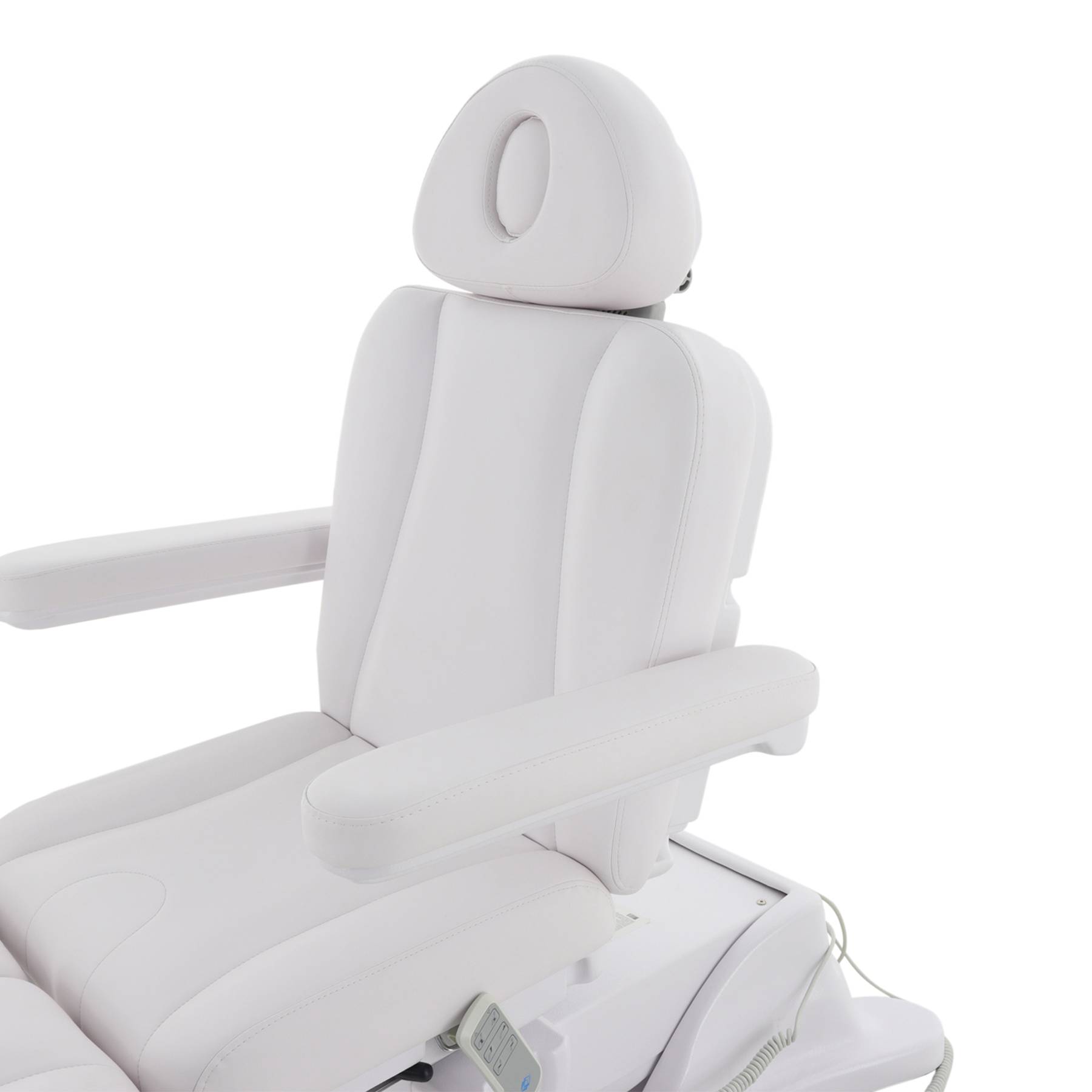 Педикюрное кресло электрическое 3 мотора Med-Mos ММКП-3 КО-196DP-00 с РУ БЕЛЫЙ с ножными педалями - 20 