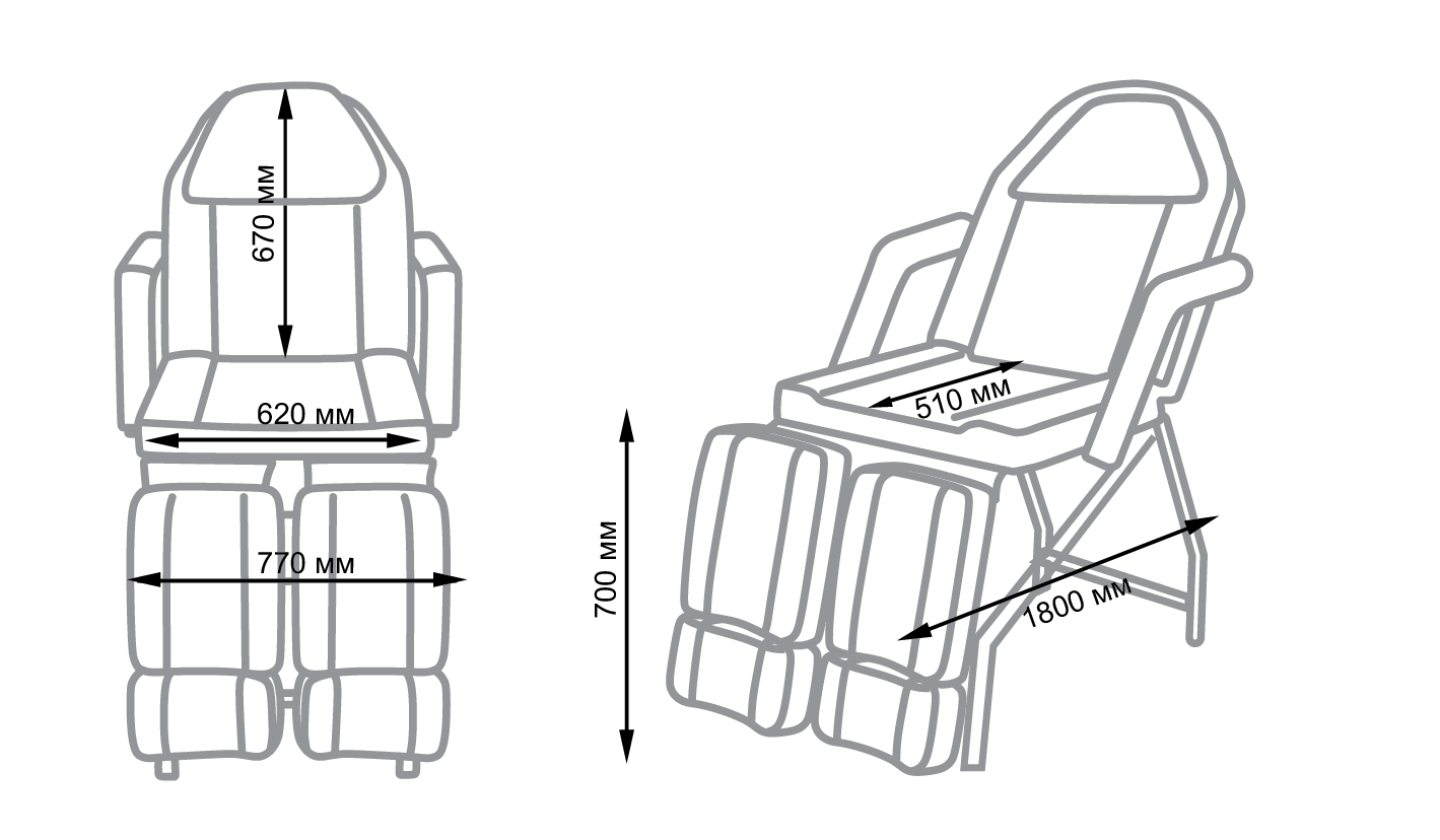 Педикюрное кресло МД-3562 - 8 