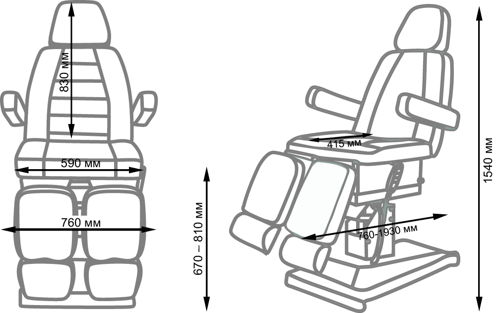 Педикюрное кресло Элегия-1В (Сириус-08)