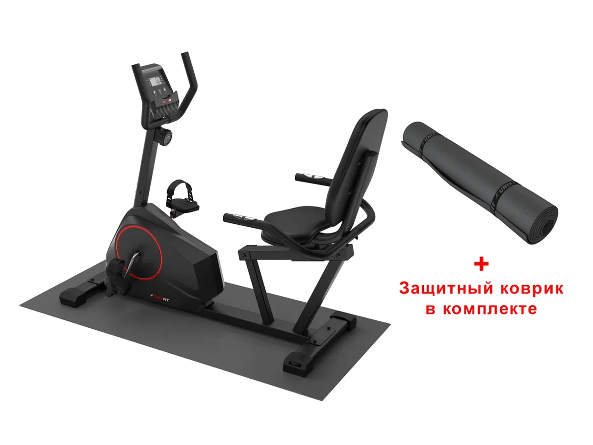 Горизонтальный велотренажер UNIX Fit BR-390 - 11 