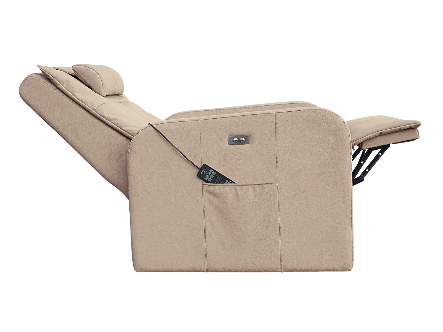 Массажное кресло реклайнер с подъемом FUJIMO LIFT CHAIR F3005 FLFK Ваниль (Sakura 4) - 7 