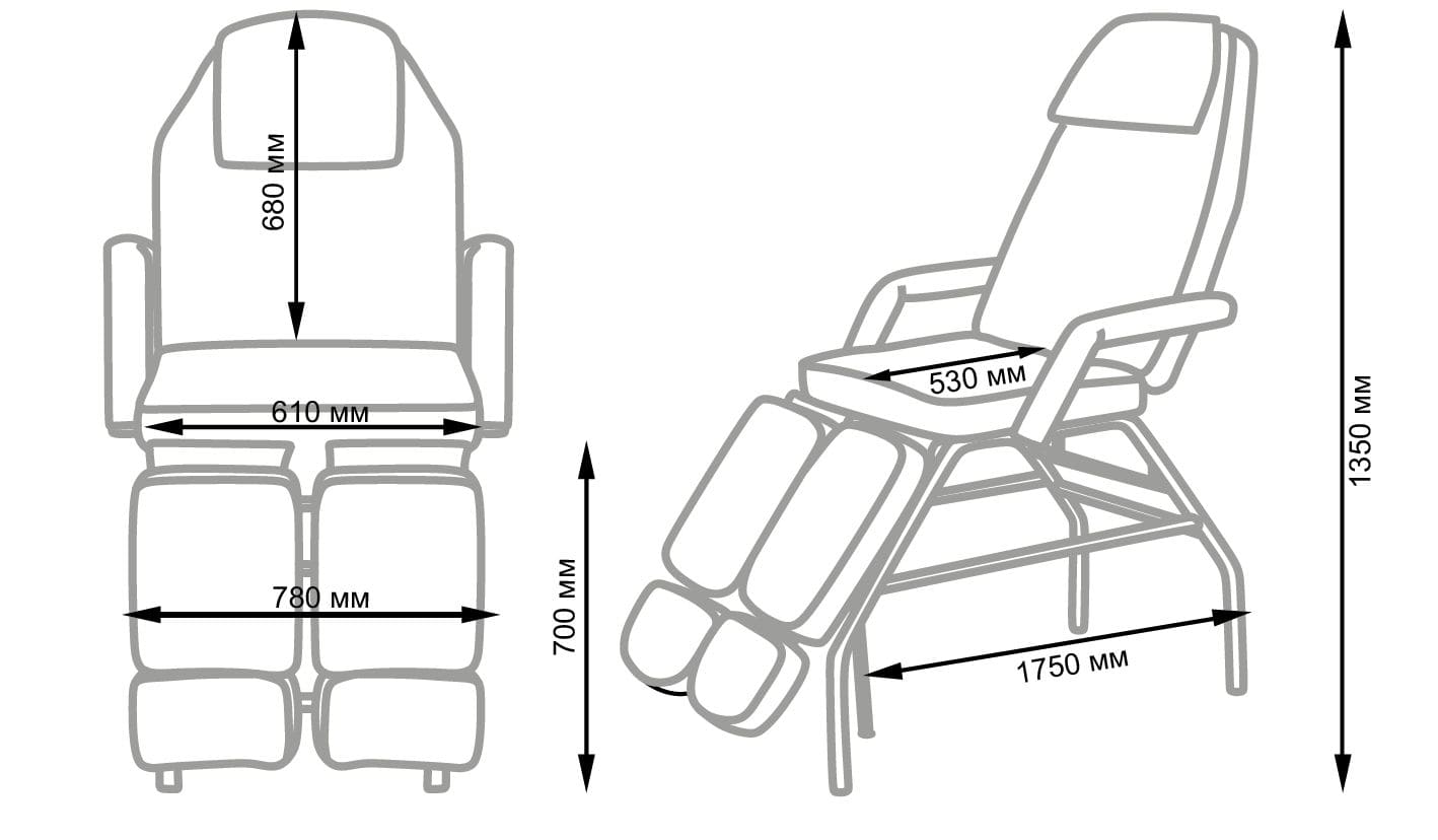 Педикюрное кресло МД-602 - 12 