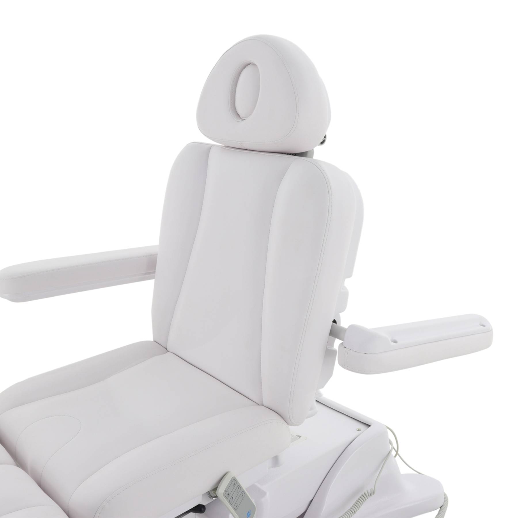 Педикюрное кресло электрическое 3 мотора Med-Mos ММКП-3 КО-196DP-00 с РУ БЕЛЫЙ с ножными педалями - 21 