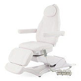 Косметологическое кресло электрическое 3 мотора Med-Mos ММКК-3 КО177DP-00 с РУ, Белый с педалями
