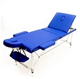 Массажный стол, алюминий, 3-х секционный MET Comfort A3, Синий