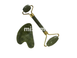 Mizomed Dual Serenity – Гладкий нефритовый роллер и скребок гуаша для комплексного ухода за кожей лица