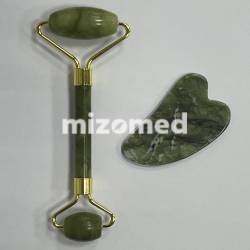 Mizomed Dual Serenity – Гладкий нефритовый роллер и скребок гуаша для комплексного ухода за кожей лица