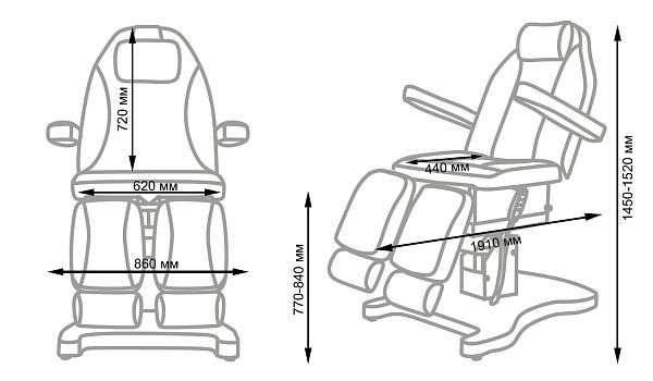 Навигация для фото Педикюрное кресло Элегия-3В (ШАРМ-03), 3 мотора