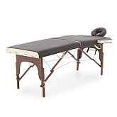 Массажный складной стол JF-AY01 двухсекционный, коричневый/кремовый (PW2.20.13A-00)