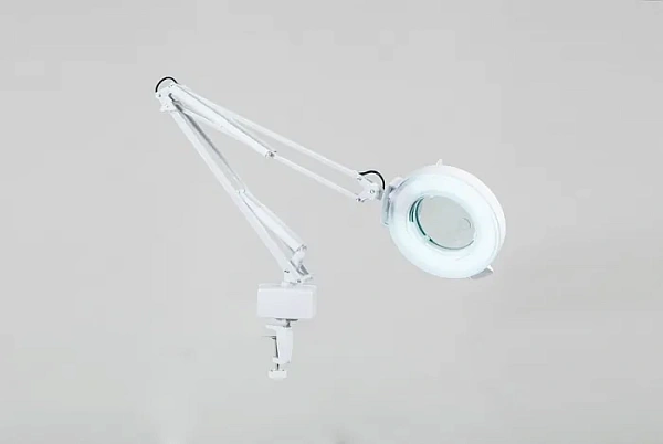 Навигация для фото Лампа-лупа для косметолога на струбцине SD-2021Т кольцевая, классическая, с регулировкой