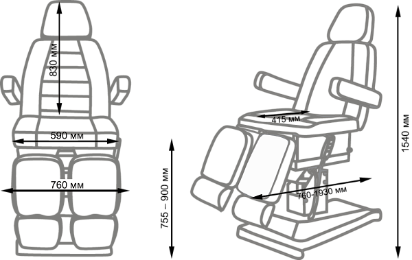 Навигация для фото Педикюрное кресло Элегия-3 (Сириус-10)