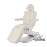 Косметологическое кресло электрическое 4 мотора Med-Mos ММКК-4 (KO-185DP) с РУ, Крем с педалями