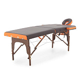 Массажный складной стол JF-AY01 двухсекционный, коричневый/оранжевый (PW2.20.13A-00)